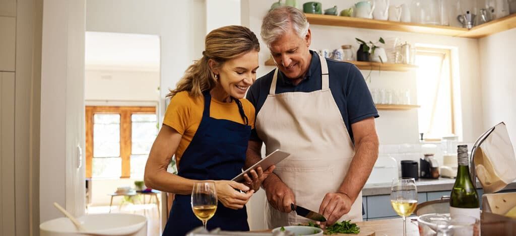Couple managing their hearing health together