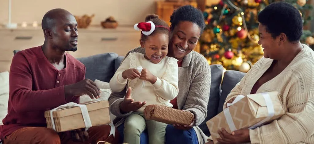 Family celebrating together during the holidays